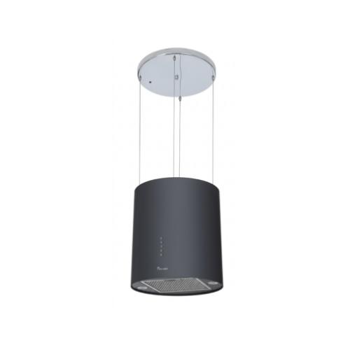 Campana de Cocina de Isla 35cm cilindrica negra con guayas M:Pentais.BK35  Tecnolam